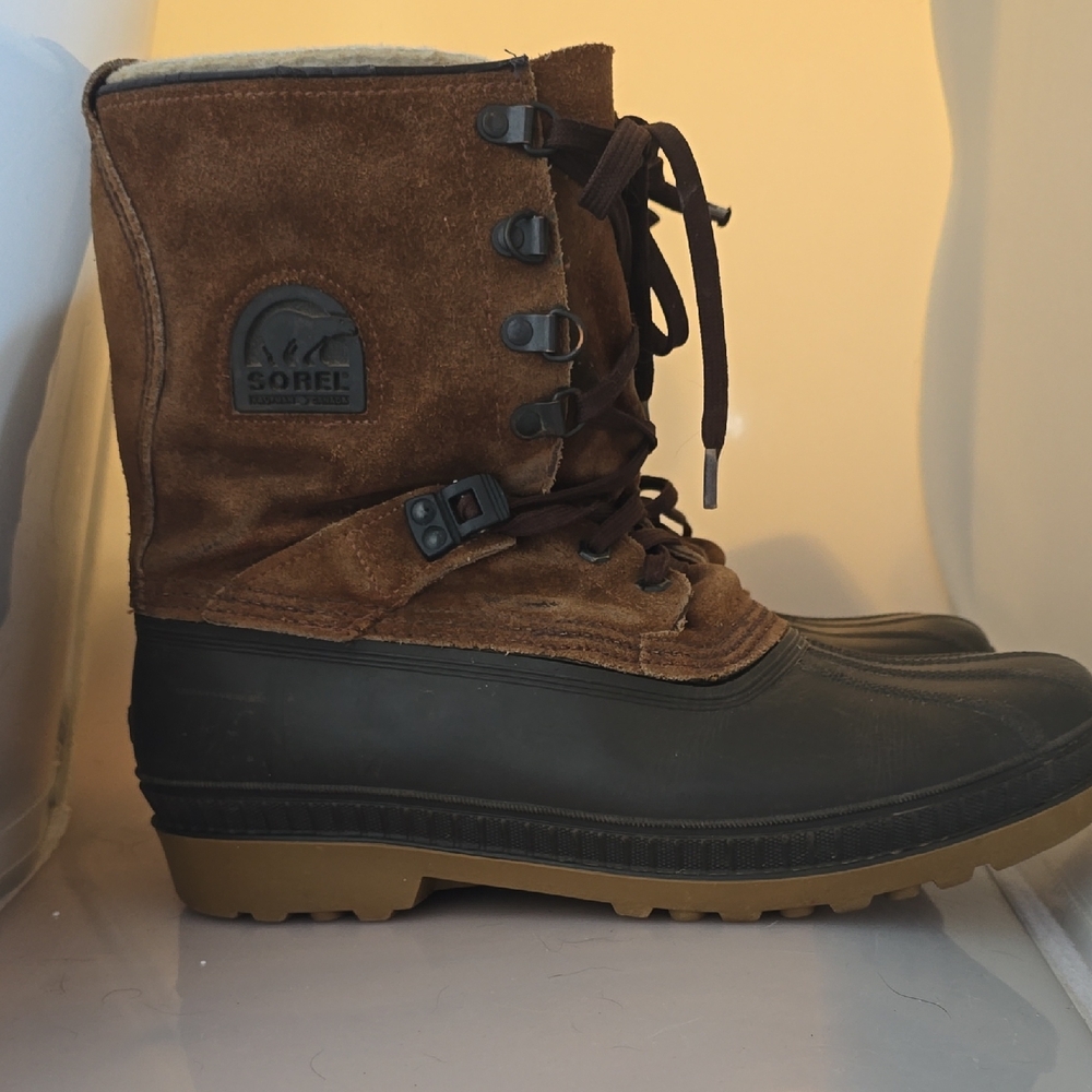Sorel Men's Brown and Black Snow Boots